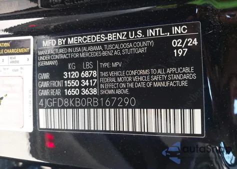 2024 Mercedes-Benz Amg Gle 63 Coupe S 4Matic+ z USA, uszkodzony, nr VIN 4JGFD8KB0RB167290